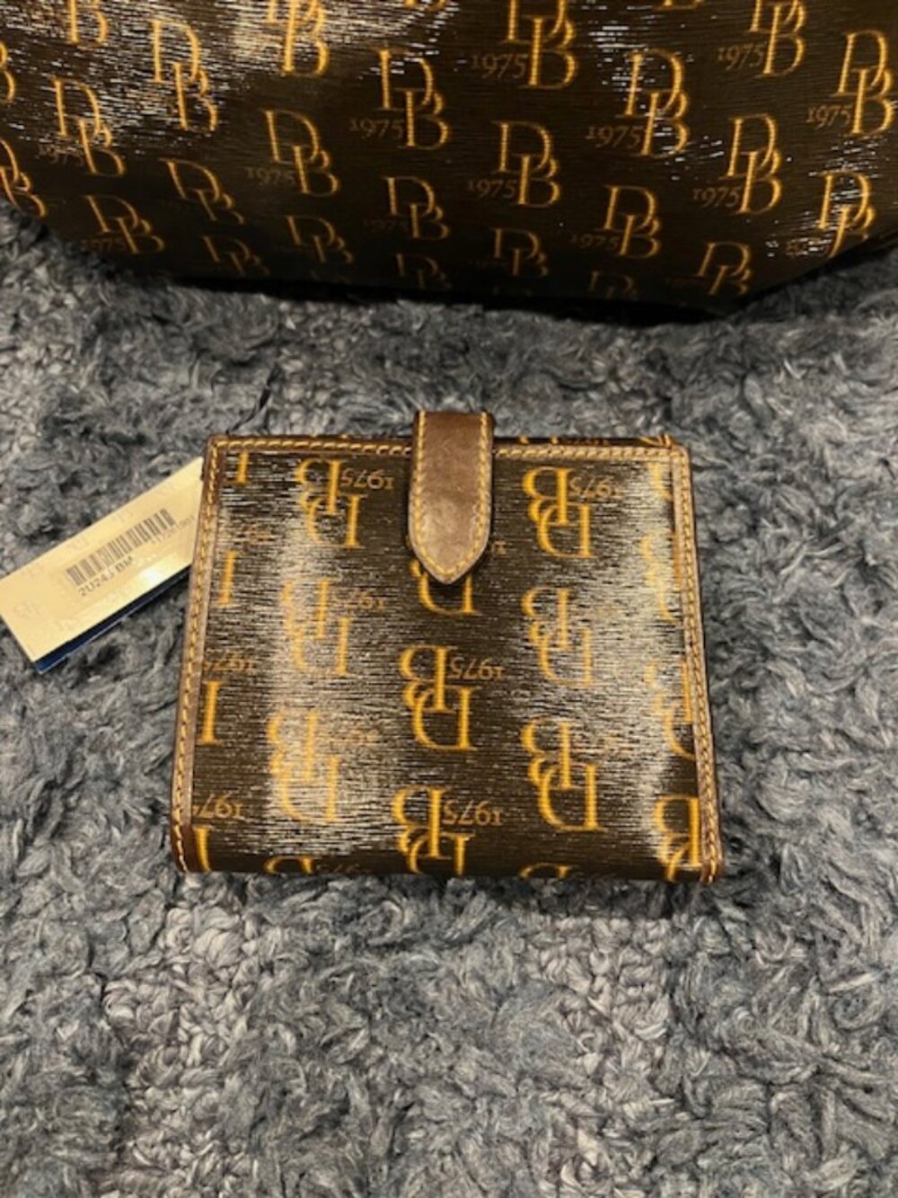 Dooney & Bourke 1975 Collection - Patent Leather Monogram Purse + Wallet Set - Picture 13 of 16